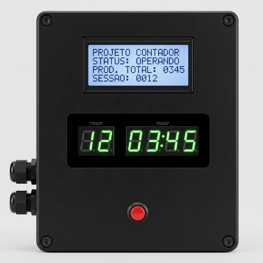 Sensor e contador digital Smart Counter instalado na linha